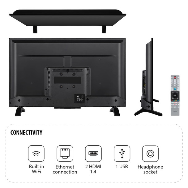 Toshiba 24 Inch Smart HD Ready LED TV HDR VIDAA Freely Built-in for Bedroom