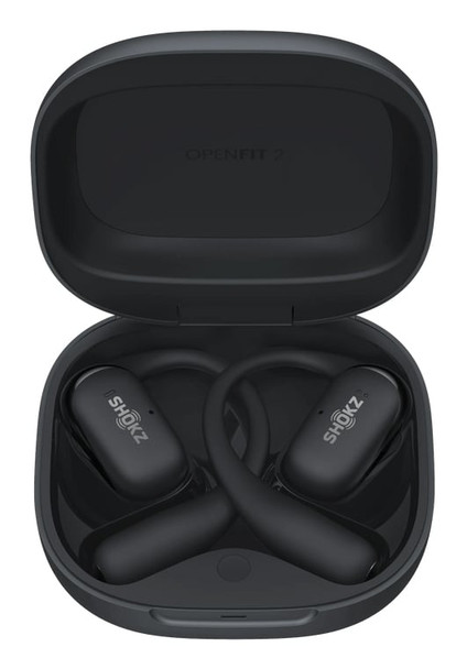 SHOKZ OpenFit 2 Open-Ear Wireless Earbuds - Black Bluetooth Sports Headphones