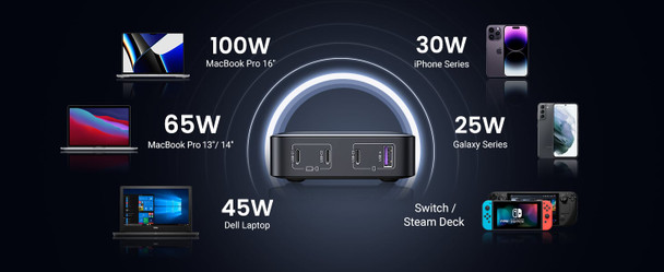 Ugreen Nexode 100W Desktop Charger 4-Port USB-C Fast Charging Station for Laptop – image 10