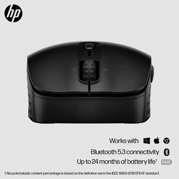 HP 425 Programmable Bluetooth Mouse - Wireless Multi-Device Optical Mouse Black