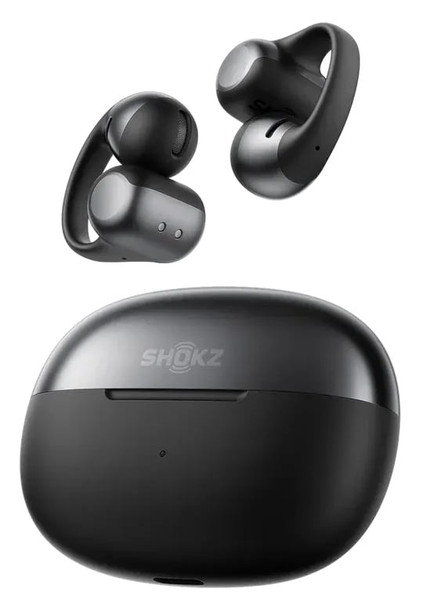 SHOKZ OpenDots ONE Open-Ear Wireless Earbuds - Black, Bluetooth, IP54 Waterproof – image 2
