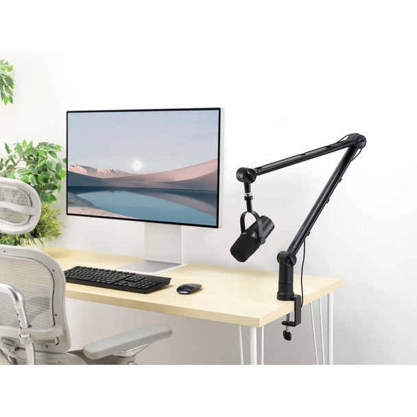 Kensington A1020 Boom Arm for Microphone Webcam and Lighting Desk Mount Black