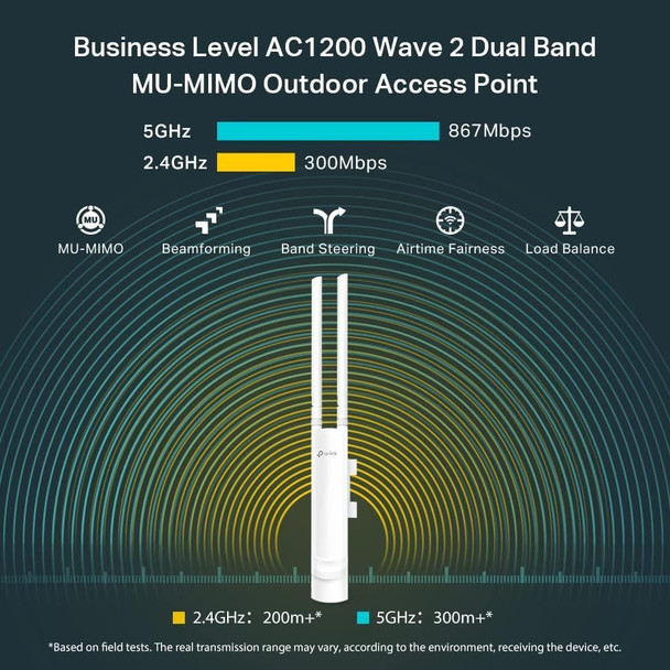 TP-Link EAP225-Outdoor AC1200 Wireless Gigabit  PoE Access Point