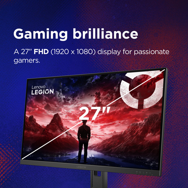 Lenovo Legion 27-10 27" FHD Gaming Monitor 240Hz IPS 0.5ms G-SYNC FreeSync Black