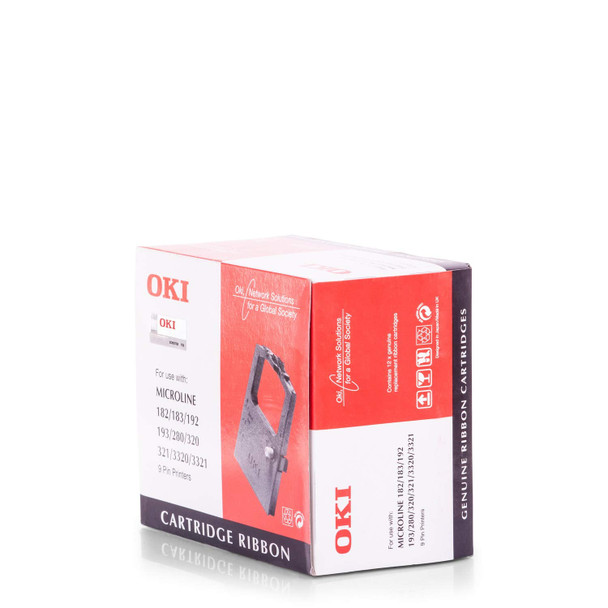 Genuine OKI 40629303 Black Nylon Fabric Ribbon Cartridge for Microline 4410 Prin