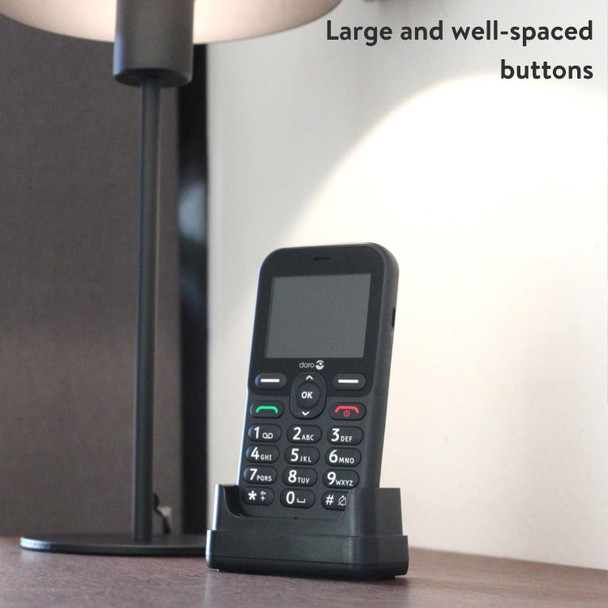 Doro Leva E10 4G Senior Mobile Phone Large Button Easy Feature Phone Black