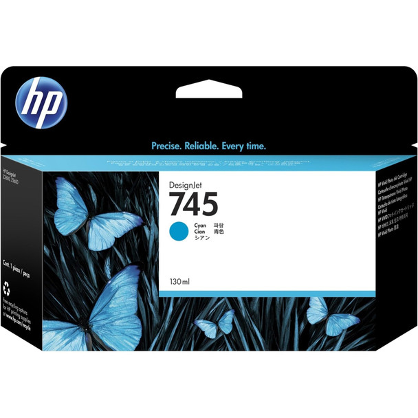 Genuine HP 745 Cyan Ink Cartridge 130ml F9J97A DesignJet Z2600 Z5600 