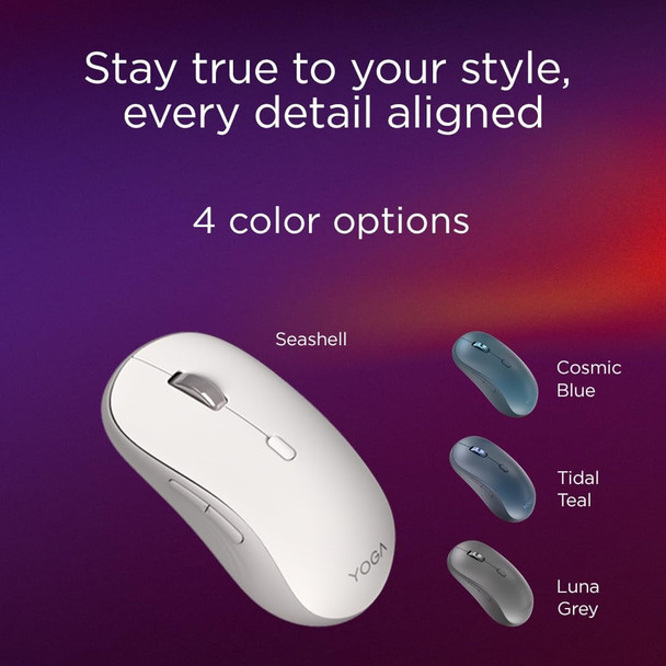 Lenovo Yoga Wireless Bluetooth Silent Mouse Luna Grey