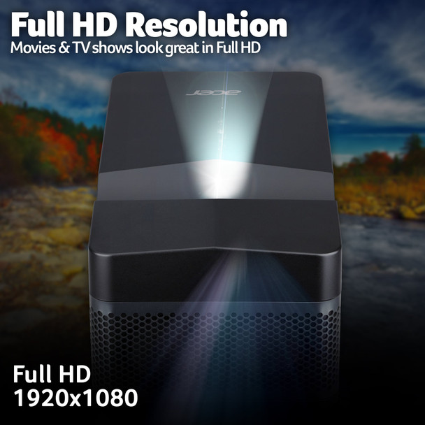 Acer PD1520Us 1080p Full HD Ultra Short Throw Portable Smart LED DLP Projector