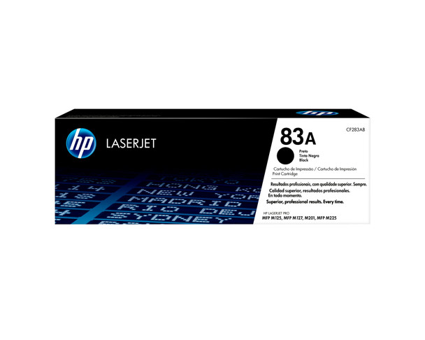 HP 83A Black Original LaserJet Toner Cartridge CF283A for LaserJet Pro M127 M201
