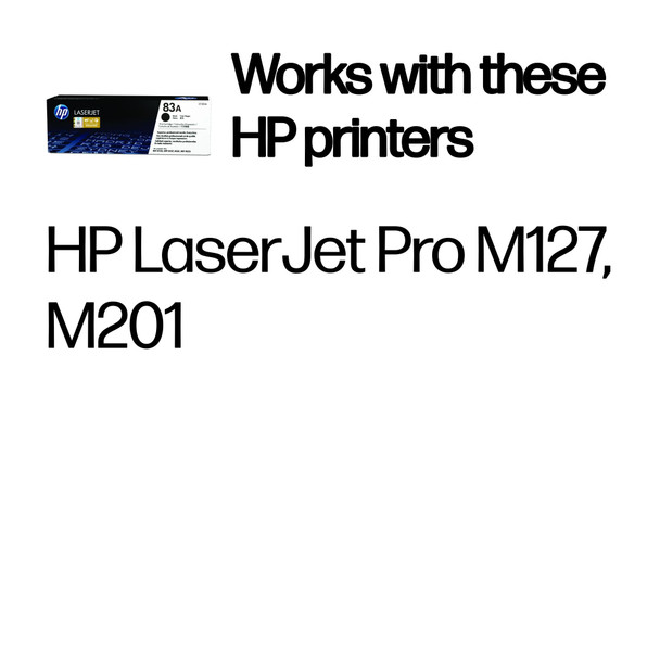 HP 83A Black Original LaserJet Toner Cartridge CF283A for LaserJet Pro M127 M201