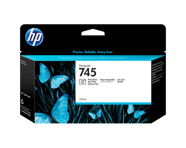 HP 745 130ml Photo Black Ink Cartridge Original DesignJet Z2600 Z5600 Printer