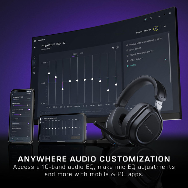 Turtle Beach Stealth 700 Gen 3 Wireless Gaming Headset PC PS5 PS4 Black 