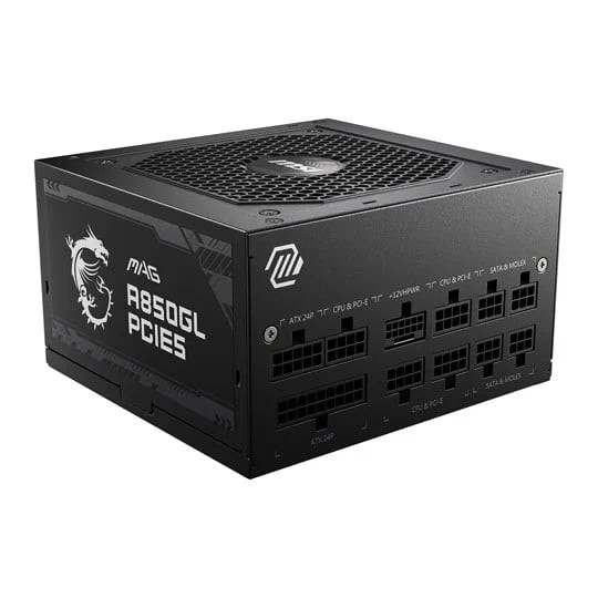MSI MAG A850GL PCIE5 850W 80+ Gold Modular ATX 3.0 Power Supply PSU No Cables