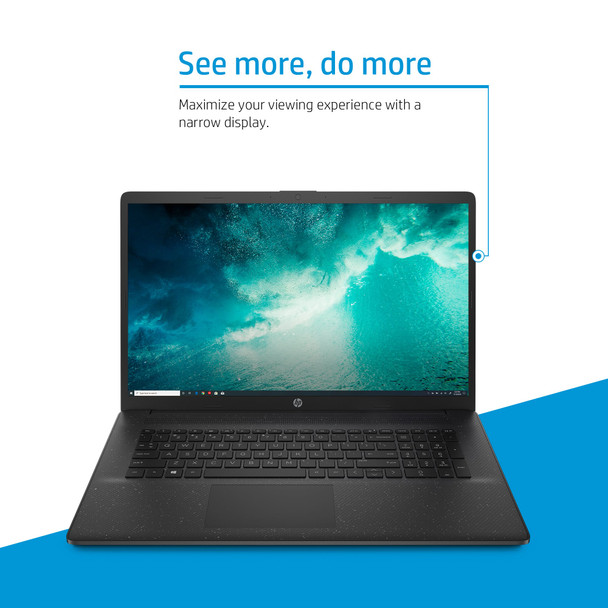 HP 17.3" FHD Laptop Intel Pentium 4GB RAM 128GB SSD Windows 11 Black Notebook