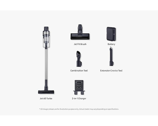 Samsung Jet 60 Turbo Cordless Stick Vacuum Cleaner Lightweight Teal Violet