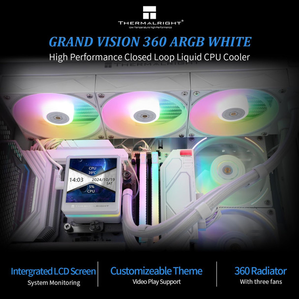 Thermalright Grand Vision 360 ARGB White AIO Liquid CPU Cooler for Intel AMD PC – image 2