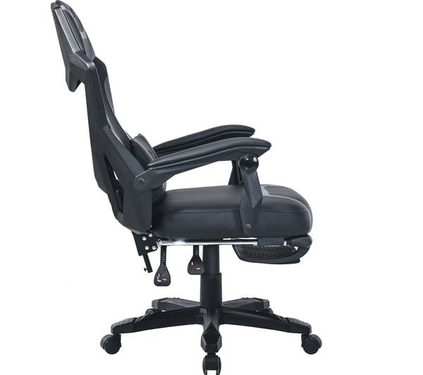 ADX Ergonomic Y 24 Gaming Chair Black Grey PC Computer Desk Seat Footrest