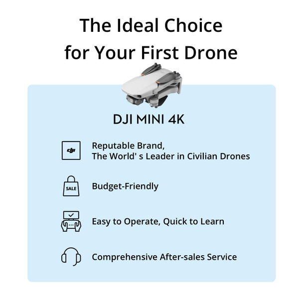 DJI Mini 4K Camera Drone with RC-N1 Remote Controller 249g 3-Axis Gimbal GPS