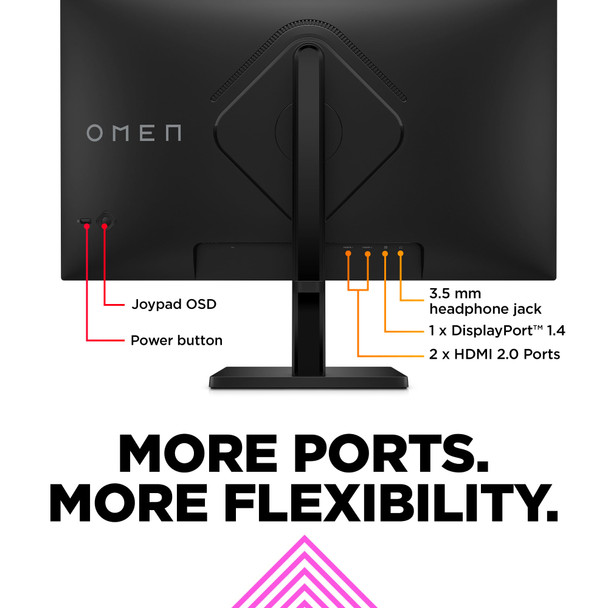 HP OMEN 27 27" FHD 165Hz 1ms IPS Gaming Monitor FreeSync Premium HDR Black