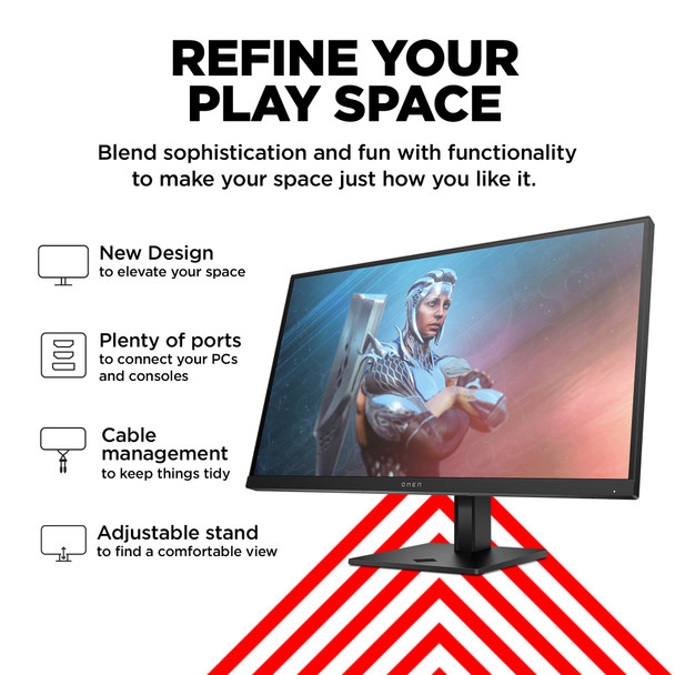 HP OMEN 27 165Hz Gaming Monitor FHD 1080p IPS 1ms FreeSync Premium for PC PS5