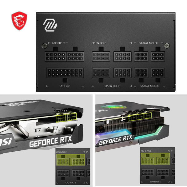 MSI MAG A650GL 650W 80+ Gold Fully Modular ATX Power Supply