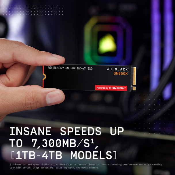 WD_BLACK SN850X 4TB NVMe SSD M.2 2280 PCIe 4.0 Internal Solid State Drive PC PS5