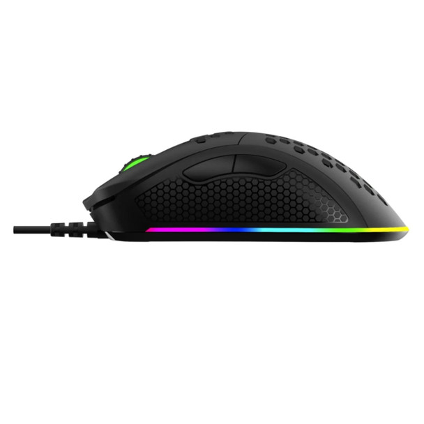 NOS M-600 V2 Ultralight RGB Optical Gaming Mouse Black 7200 DPI Wired 
