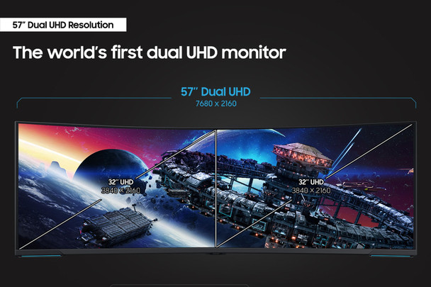 Samsung Odyssey Neo G9 57" Curved Gaming Monitor 240Hz Dual UHD Mini-LED HDR1000