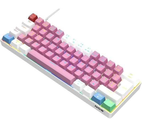 NOS C-450 Mini Pro RGB Mechanical Gaming Keyboard Cotton Candy