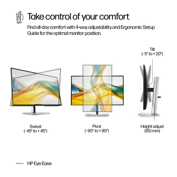 HP Series 5 Pro 527pq 27" QHD IPS Monitor 100Hz 2560x1440 HDMI DP USB Hub Screen