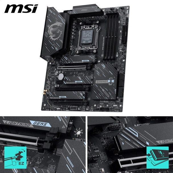 MSI X870E GAMING PLUS WIFI AM5 ATX Motherboard DDR5 PCIe 5.0 