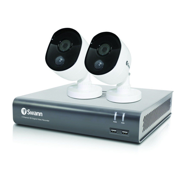 Swann DVR4-4580 Motion-Sensing 4 Channel 1TB CCTV Kit with 2x 1080p Cameras