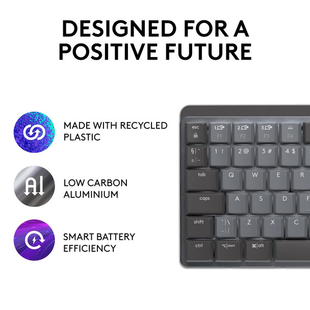 Logitech MX Mechanical Mini Wireless Keyboard Backlit Bluetooth Tactile Quiet UK – image 6