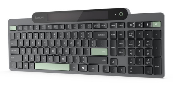 Lenovo Self-Charging Bluetooth Wireless Keyboard UK Layout Multi-Device PC Mac