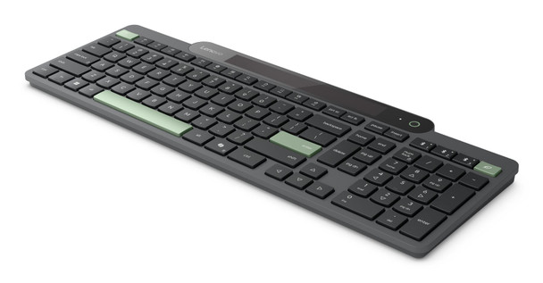Lenovo Self-Charging Bluetooth Wireless Keyboard UK Layout Multi-Device PC Mac