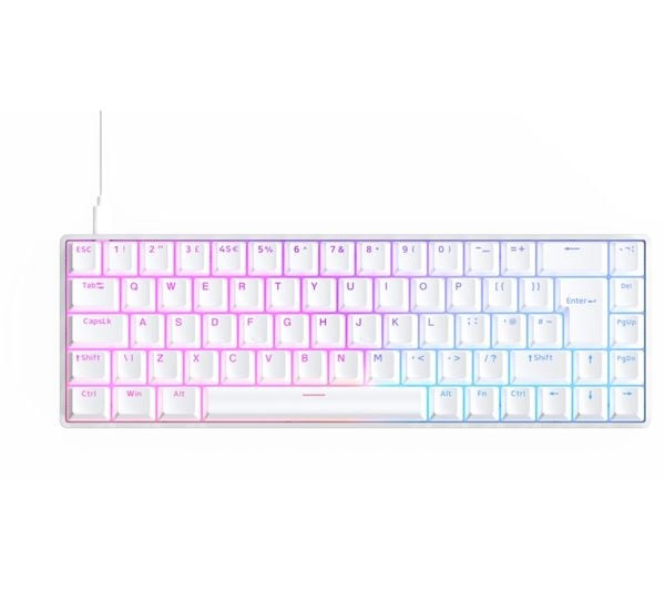 QPAD Flux 65 Model 5 Magnetic Gaming Keyboard White UK Layout 