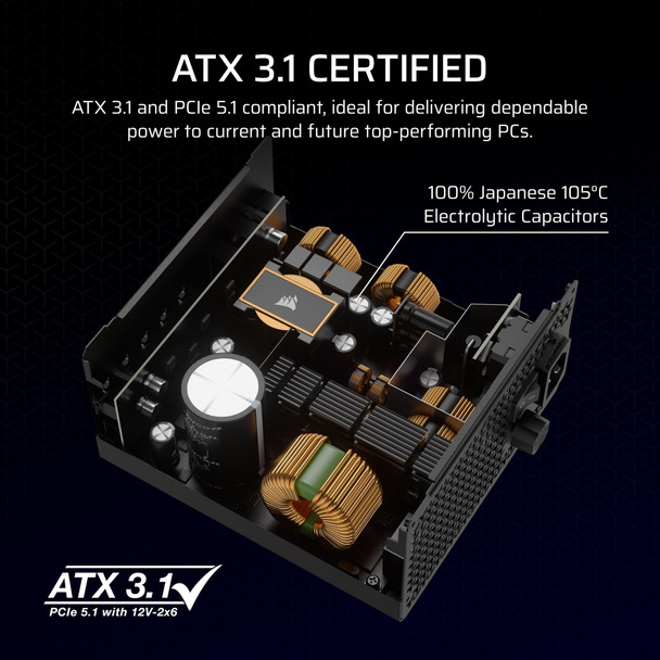 Corsair RM850x 850W Fully Modular ATX 3.1 Power Supply PSU Gold  – image 4