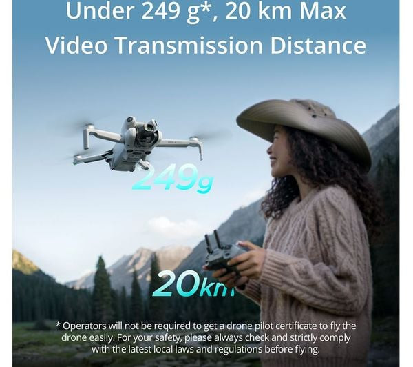 DJI Mini 4 Pro Fly More Combo with RC 2 Smart Controller 4K HDR Drone 249g
