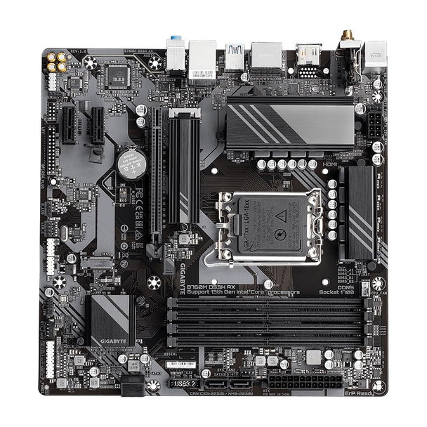 Gigabyte B760M DS3H AX Intel LGA 1700 mATX Motherboard DDR5 Wi-Fi 6E 2.5GbE LAN