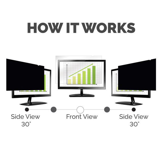 Fellowes PrivaScreen 24 Inch Widescreen 16:9 Blackout Monitor Privacy Filter