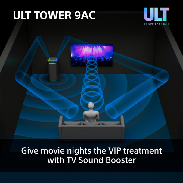 Sony ULT Tower 9AC Party Speaker Bluetooth 360 Sound Karaoke PA System Black – image 8