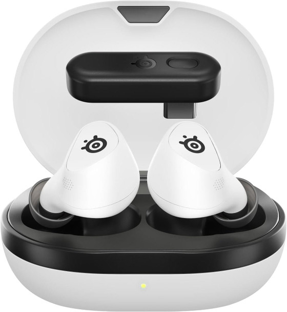 SteelSeries Arctis GameBuds Wireless Gaming Earbuds for PS5 PS4 PC White 