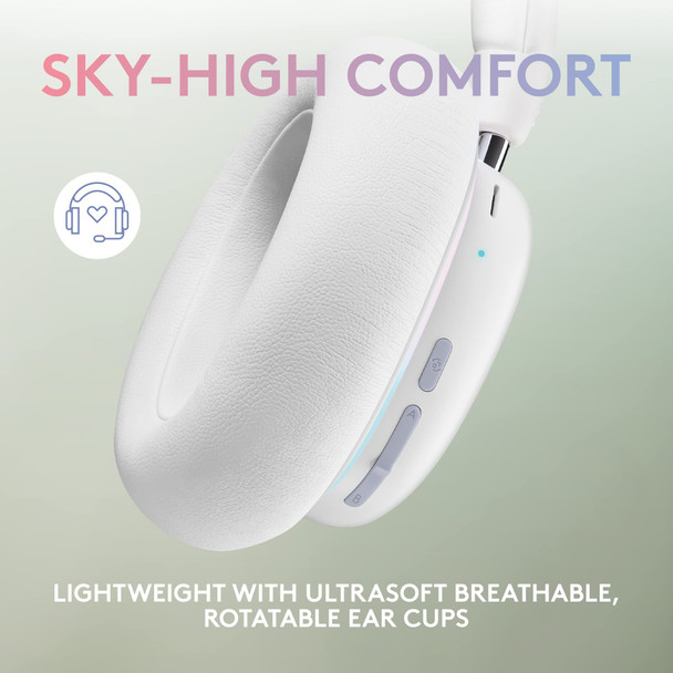 Logitech G735 Wireless Gaming Headset LIGHTSPEED Bluetooth RGB Mic Aurora White