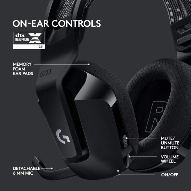Logitech G733 LIGHTSPEED Wireless RGB Gaming Headset 7.1 Surround PC PS5 PS4