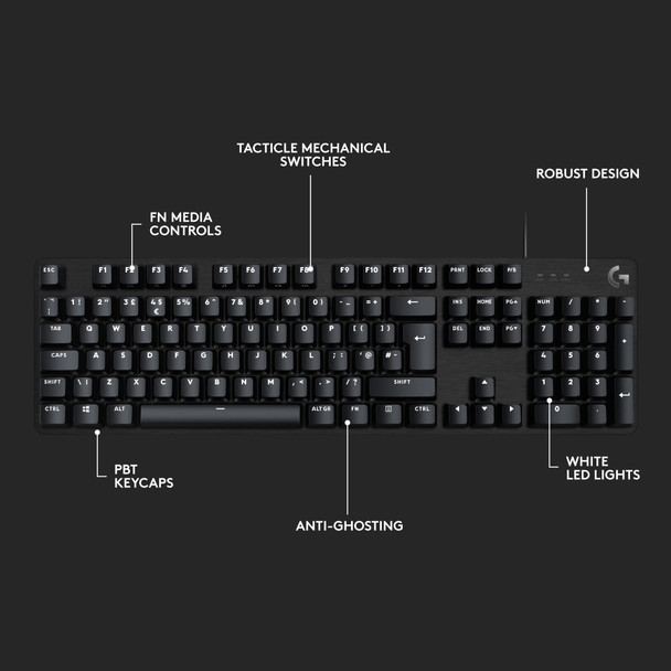 Logitech G413 SE Mechanical Gaming Keyboard Full Size Tactile Switches USB UK – image 8