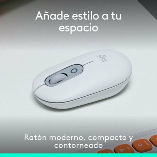 Logitech POP Wireless Bluetooth Mouse Silent Optical SmartWheel Off-White PC Mac – image 2