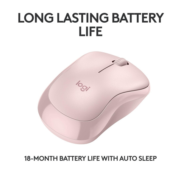 Logitech M240 Silent Wireless Bluetooth Mouse Optical Compact Travel Rose Pink – image 4