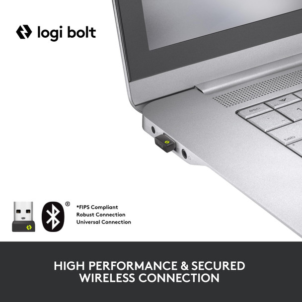 Logitech Signature M650 L Wireless Mouse Large Silent Bluetooth Logi Bolt White