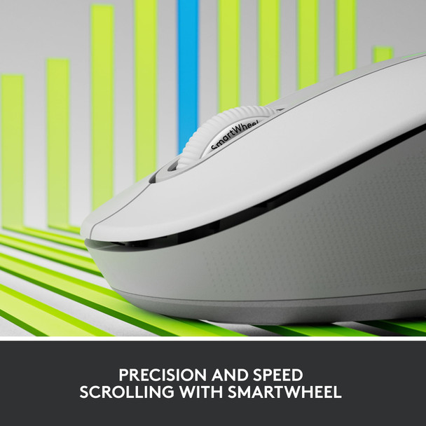Logitech Signature M650 L Wireless Mouse Large Silent Bluetooth Logi Bolt White